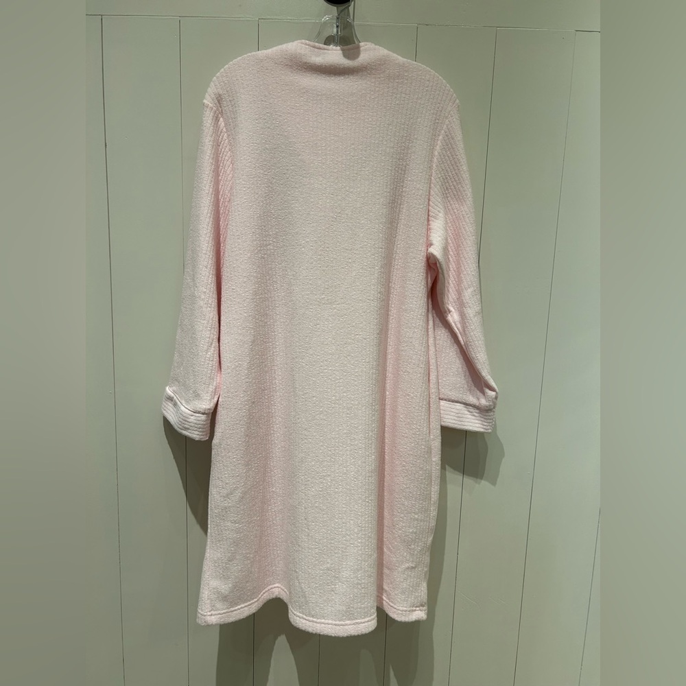 Miss Elaine Pink Long Sleeve Robe Size M - Picture 4 of 7